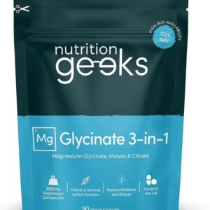 Magnesium Glycinate 3-in-1 Complex 1800mg – The Ultimate Vegan Supplement for Better Sleep, Muscle Recovery, and Mental Wellness